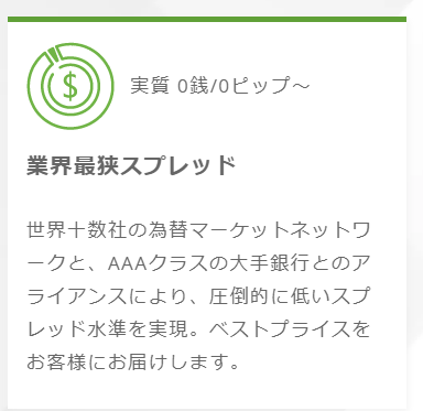 最狭スプレッド