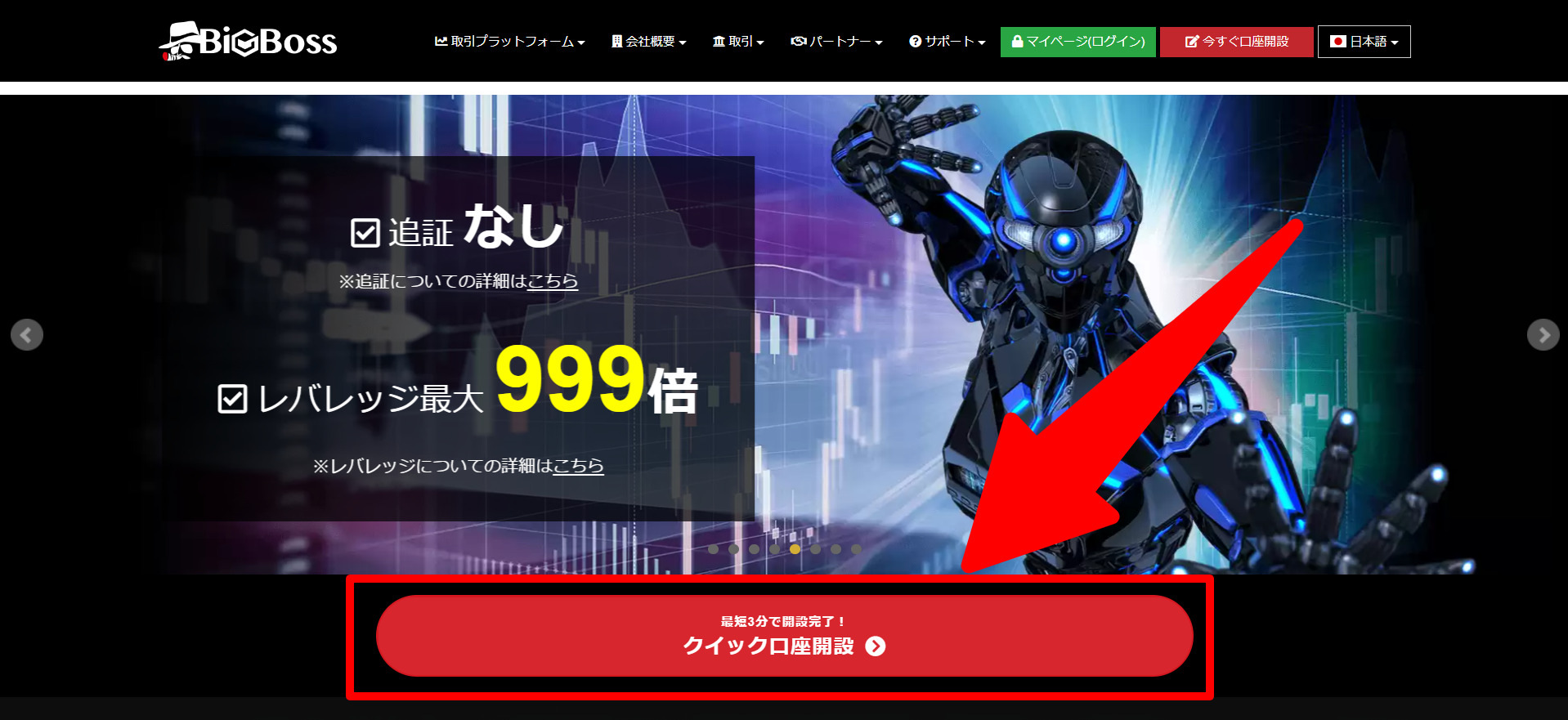 BigBoss口座開設①