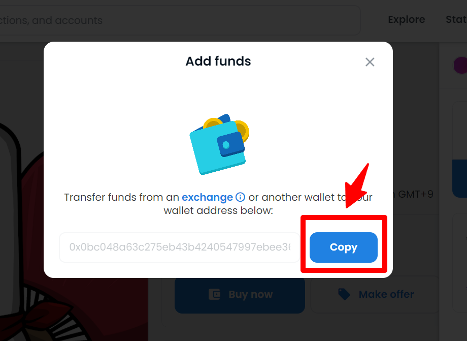 ウォレットへ送金３