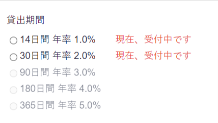 貸暗号資産 年利選択